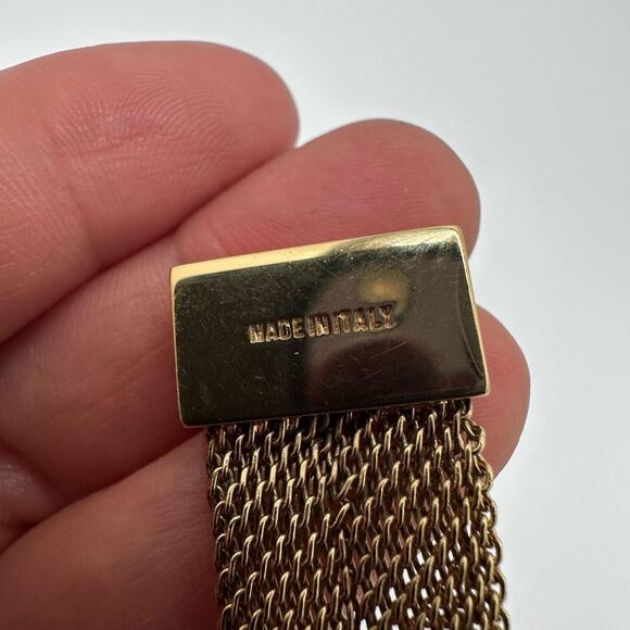 Gucci Gold Tone Mesh Bracelet - Picture 8 of 8